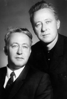 Roy Medvedev (1925- ), and Zhores Medvedev (1925- ), Soviet historians. Creator: Unknown