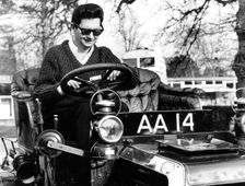 Roy Orbison in Panhard Levassor at Beaulieu 1965. Creator: Unknown