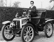 Roy Orbison in Panhard Levassor at Beaulieu 1965. Creator: Unknown