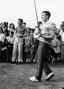 Roy Castle and Bruce Forsyth, Ealing Golf Course, London, 1963. Creator: Brian Foskett
