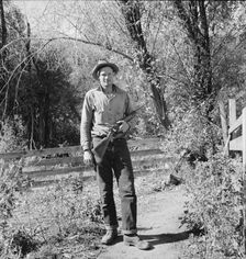Roy Carlock, member of Ola self-help sawmill co-op, Gem County, Idaho, 1939. Creator: Dorothea Lange