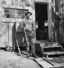Roy Carlock, member of Ola self-help sawmill co-op, Gem County, Idaho, 1939. Creator: Dorothea Lange