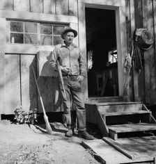 Roy Carlock, member of Ola self-help sawmill co-op, Gem County, Idaho, 1939. Creator: Dorothea Lange
