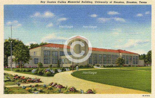 Roy Gustav Cullen Memorial Building, University of Houston, Houston, Texas, USA, 1941. Artist: Unknown