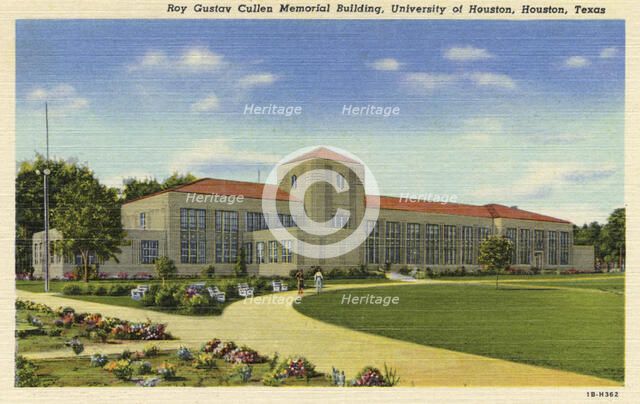 Roy Gustav Cullen Memorial Building, University of Houston, Houston, Texas, USA, 1941. Artist: Unknown