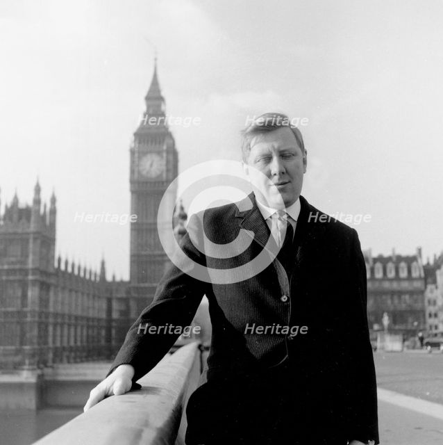 Roy Hattersley, Labour MP, Westminster Bridge, London, 1960s. Creator: Henry Grant.