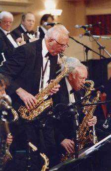 Roy Wiillox and Duncan Lamont, Stan Reynolds Big Band, New Milton, 2008. Creator: Brian Foskett