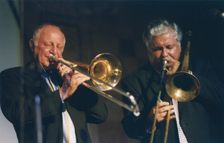 Roy Williams and Dan Barrett, Swinging Jazz Party, Blackpool, 2005. Creator: Brian Foskett