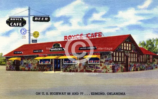 Royce Cafe, Edmond, Oklahoma, USA, 1949. Artist: Unknown