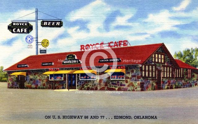 Royce Cafe, Edmond, Oklahoma, USA, 1949. Artist: Unknown