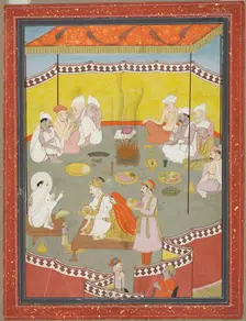 Royal Couple Distributing Meals, 1700s. Creator: Unknown