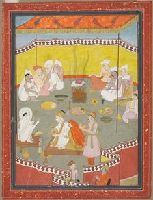 Royal Couple Distributing Meals, 1700s. Creator: Unknown