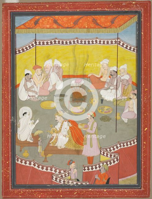 Royal Couple Distributing Meals, 1700s. Creator: Unknown.