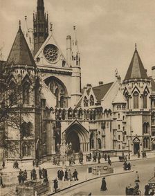 Royal Courts of Justice from a Window on the Corner of Essex Street c1935. Creator: Donald McLeish