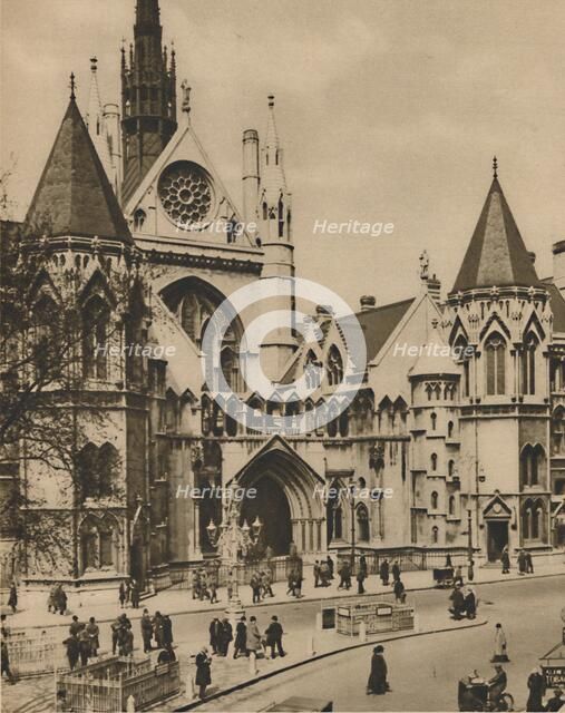 'Royal Courts of Justice from a Window on the Corner of Essex Street', c1935. Creator: Donald McLeish.