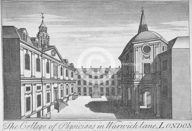 Royal College of Physicians, City of London, 1750. Artist: Anon