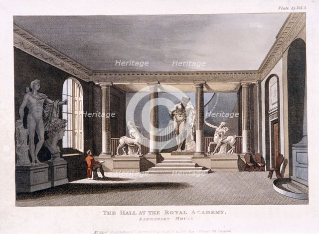 Royal Academy of Arts in the Somerset House, Westminster, London, 1810. Artist: Anon