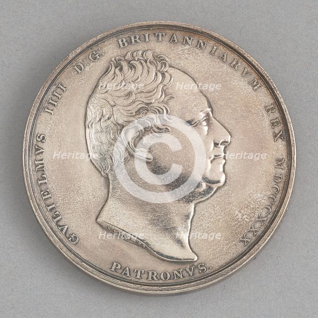 Royal Academy Schools, silver medal of King William IV, 1837. Creator: William Wyon.