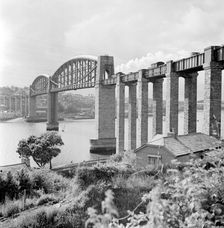 Royal Albert Bridge, Saltash, Cornwall, 1954. Artist: Eric de Maré