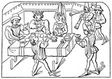 Royal banquet, 15th century, (1910)