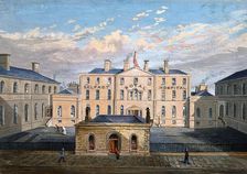 Royal Belfast Hospital: the courtyard. Creator: Unknown