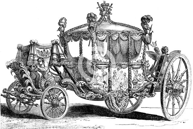 Royal gold state coach, 19th century. Artist: Unknown
