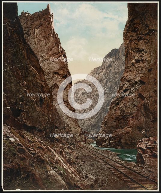 Royal Gorge, Canyon of the Arkansas, Colorado, c1898. Creator: William H. Jackson.