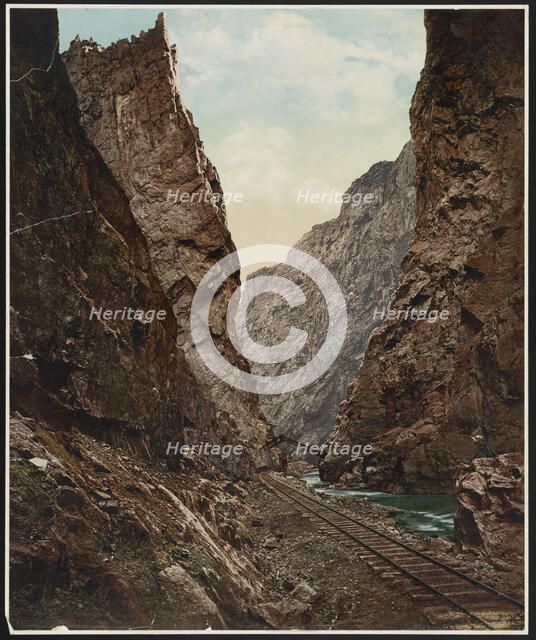 Royal Gorge, Canyon of the Arkansas, Colorado, c1898. Creator: William H. Jackson.