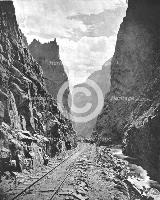Royal Gorge of the Arkansas River, Colorado, USA, c1900.  Creator: Unknown.
