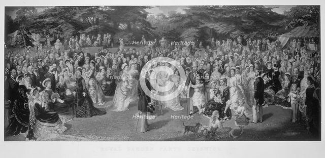 Royal garden party at Chiswick House, Hounslow, London, c1875. Artist: Anon