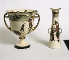Royal Doulton Series Ware vases, c1915. Creator: Unknown