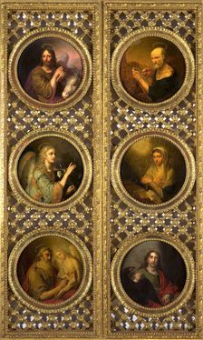 Royal Doors with Christ, the Virgin, the Archangel Gabriel and the Four Evangelists, 1804-1809