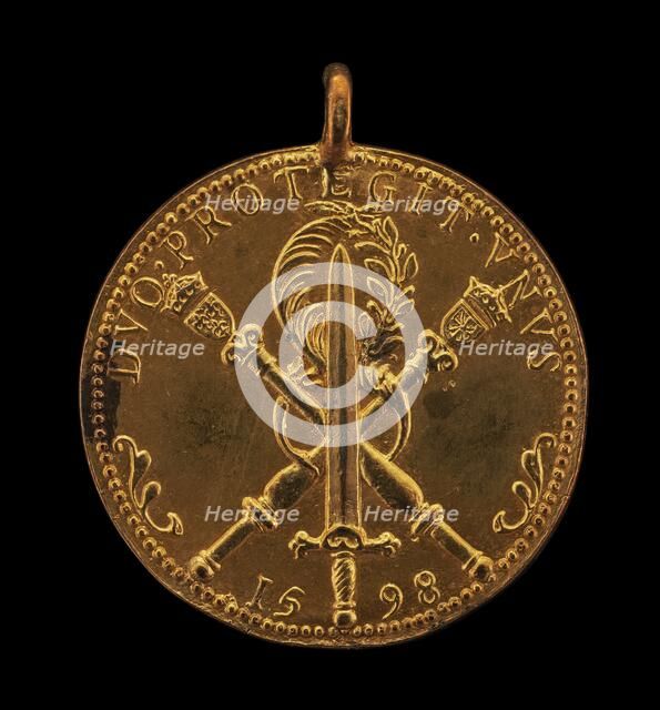 Royal Emblem [reverse], 1598. Creator: Conrad Bloc.