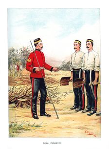 Royal Engineers c1890.Artist: Geoffrey Douglas Giles