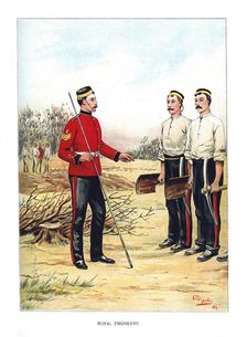 Royal Engineers c1890.Artist: Geoffrey Douglas Giles