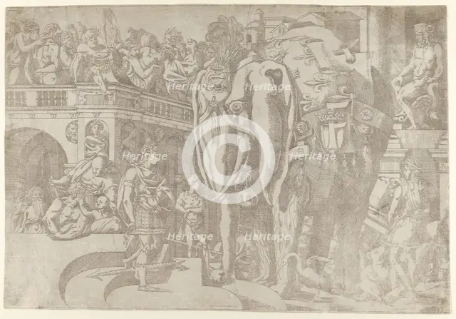 Royal Elephant, 1542-45. Creator: Antonio Fantuzzi.