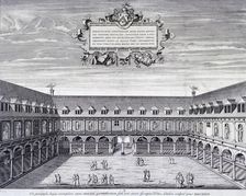 Royal Exchange (1st) interior, London, c1660. Artist: Wenceslaus Hollar