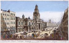 Royal Exchange (2nd) exterior, London, 1761. Artist: Mothey Lairee