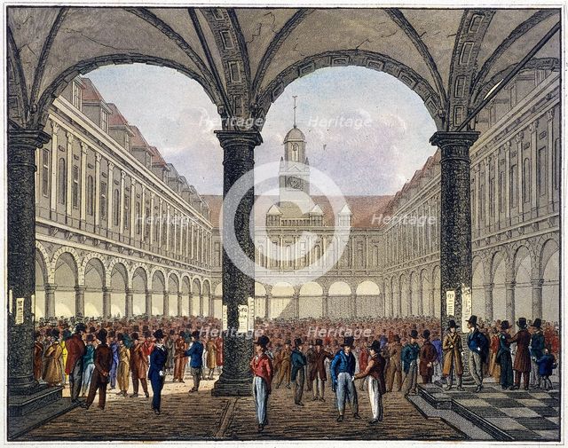 Royal Exchange (2nd) interior, London, c1830. Artist: Anon