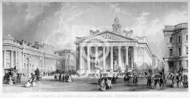 Royal Exchange, City of London, c1850.                      Artist: TA Prior