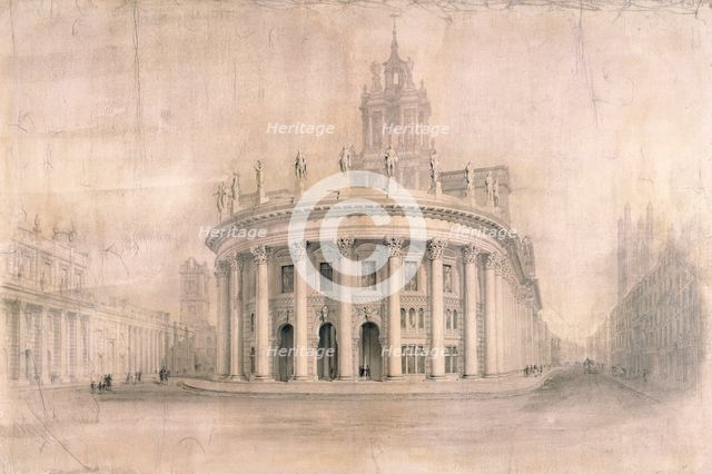 Royal Exchange, London, 1838. Artist: Unknown