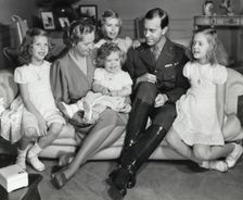 Royal family portrait at Haga Castle, Stockholm, Sweden, c1945. Creator: Karl Sandels