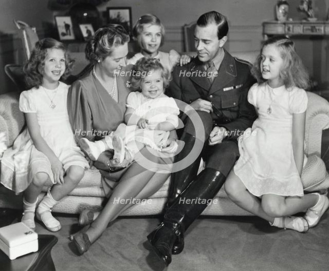 Royal family portrait at Haga Castle, Stockholm, Sweden, c1945.  Creator: Karl Sandels.