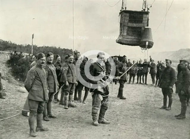 'Royal Field Artillery Kite Balloons Were The Eyes of Our Guns in France', (1919). Creator: Unknown.