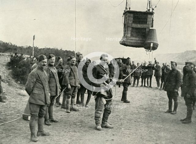 'Royal Field Artillery Kite Balloons Were The Eyes of Our Guns in France', (1919). Creator: Unknown.