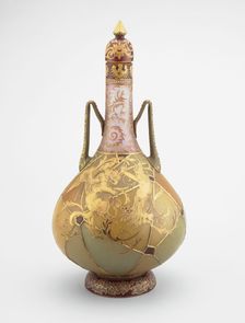 Royal Flemish Vase, 1889/95. Creator: Mount Washington Glass Company