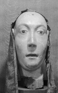 Royal funeral effigy of Anne of Bohemia, Westminster Abbey, London, 1945-1980. Artist: Eric de Maré