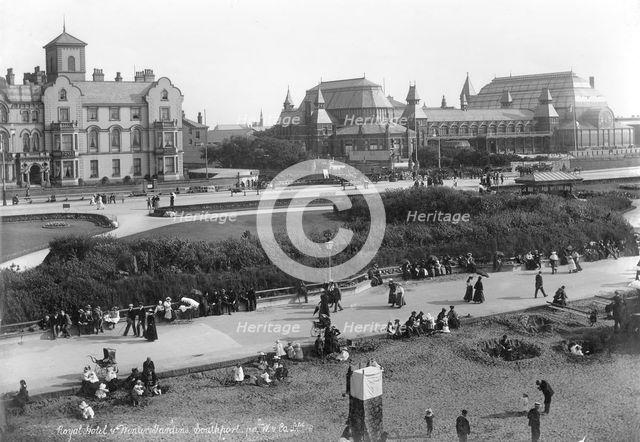 Royal Hotel and Winter Gardens, Southport, Lancashire, 1890-1910. Artist: Unknown