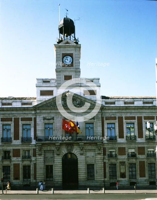 Royal House of the Post Office in the Puerta del Sol, headquarters of the autonomous region, old …