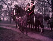 Royal Horse Artillery gun team rehearsal, Regent's Park, London, c1953. Creator: Arthur Charles Kirby Ware